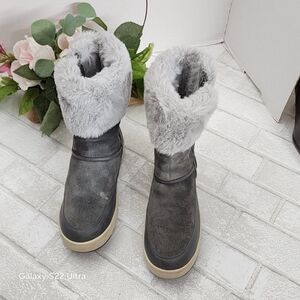 Koolaburra Charcoal Faux Fur Women's Boots